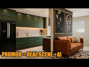 Projetando Uma Linda Cozinha no Promob com Render Realista Usando Real Scene 2.0 + IA
