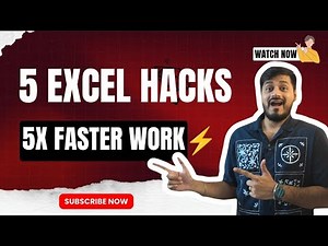 5 Excel Hacks That Will Make You 5X Faster at Work (Must Know) ⚡🔥 #Excel #ExcelTips #WorkSmart