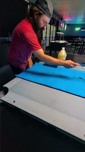 Diamond pool table recover done the right way #poolhalll