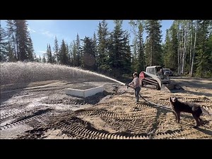 Building our Alaskan Dream Home/Shop Pt.5 BACKFILLING THE FOUNDATION & CUTTING IN THE FOOTERS