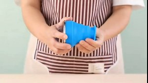 Silicone Collapsible Travel Cup, Folding Camping Cup with Lid, Expandable Drinking Cup Set, Reusable Mug for Camping, Coffee Cup Hiking