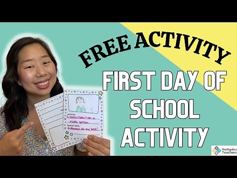 First Day of School Middle School Math Activity