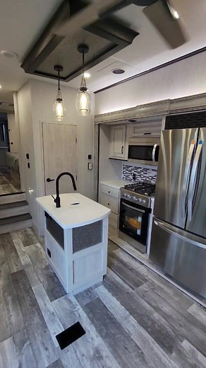 Front Living Room in a Two-Story Camper | RV Life