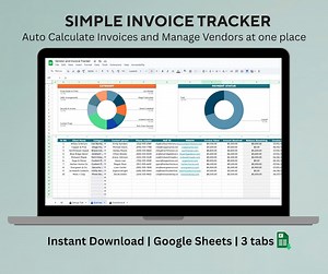 Buy Invoice Tracker for Google Sheets, Invoice Tracker Template Spreadsheet, Small Business Invoice Manager, Vendor Payment and Bill Tracker Online in India - Etsy