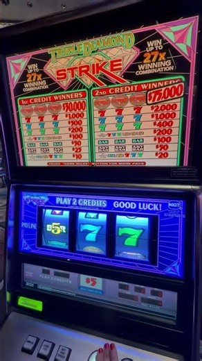 $20 Challenge on Triple Diamond Strike #slotstatick