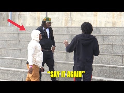 DISRESPECTFUL IM ON THE PHONE PRANK IN DETROIT!!! PART 18 **GETS HEATED**