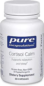 Pure Encapsulations Cortisol Calm - Supports Cortisol Health & Relaxation* - Contains Ashwagandha & L-Theanine - Restful Sleep - 60 Capsules