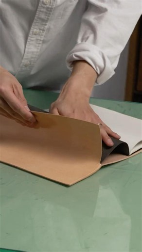 Flat Surface Design! Crafting a Leather Notebook Cover in 40 Seconds ✨ #leathercraft #shorts #diy