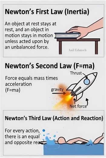 Newton's First Law: The Law of Inertia | #newtonslawsofmotion #newton #physics #aniledutechyt #sub