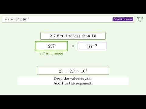 27*10^-9 in Scientific Notation — Step-by-Step