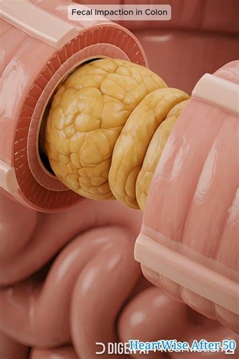 Fecal Impaction in Colon | Severe Constipation Blockage 3D #shorts #guthealth #animation