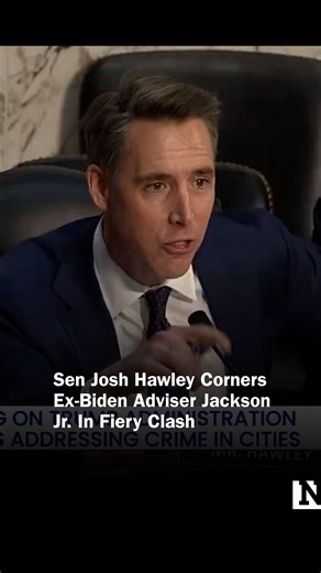 Sen. Josh Hawley unleashed a blistering confrontation with Gregory Jackson Jr., former Biden White House gun violence adviser, over his controversial report advocating defunding police. | Newsweek