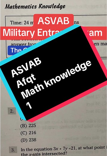 Mathematics Knowledge Test for ASVAB Preparation