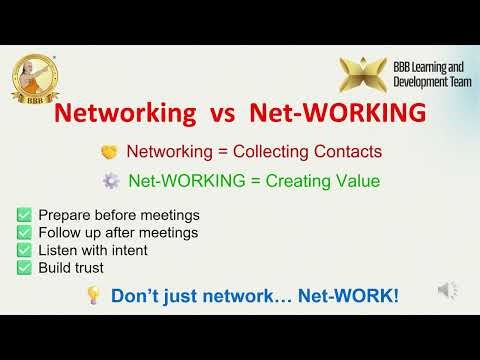Networking vs Net-WORKING - 2ML Series