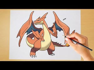 How to draw Mega Charizard Y | Step by step | Pokémon #006