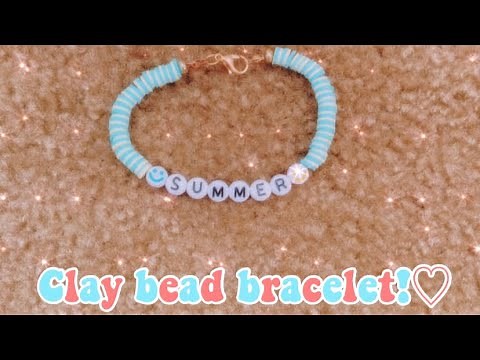 How to make a clay bead bracelet!!