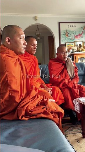 Cambodian Buddhist Monks are chanting