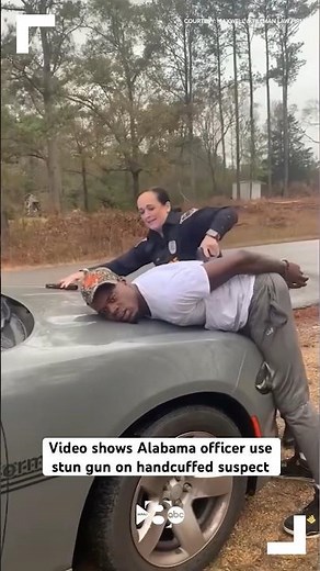 Video shows Alabama officer use stun gun on handcuffed man