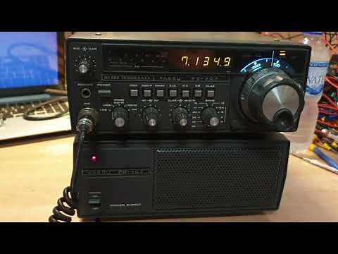 Yaesu Ft707/fp707/ym34 combination on air live!!!