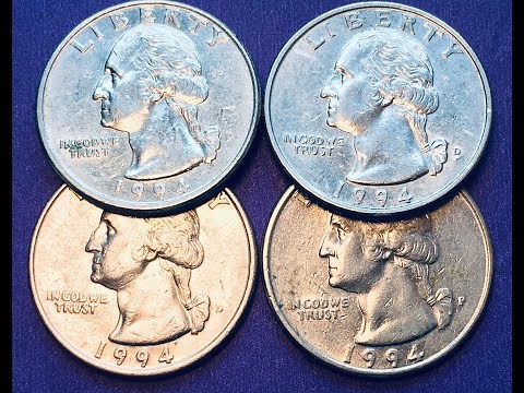 UNITED STATES 1994 Quarter Dollar D and P Mintmarks 1.7 Billion Produced by US Mint