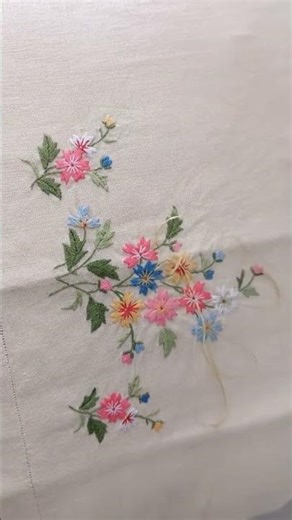 pillow cover embroidery designs for beginners 🪡#shorts #handmade