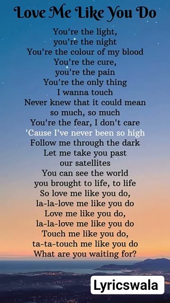 Love Me Like You Do | Ellie Goulding |Lyrics Video