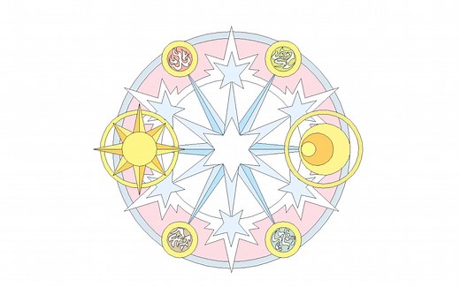 Python调用Turtle库绘制《Clear Card》魔法阵