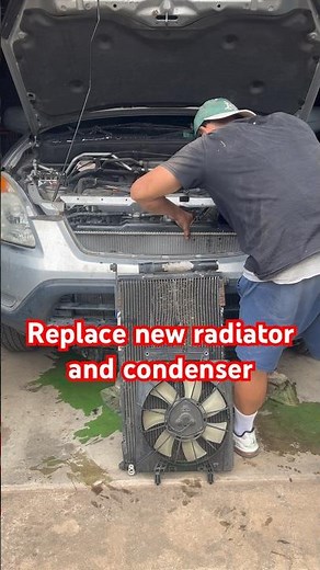 Replace new radiator and condenser #Honda CRV #short video