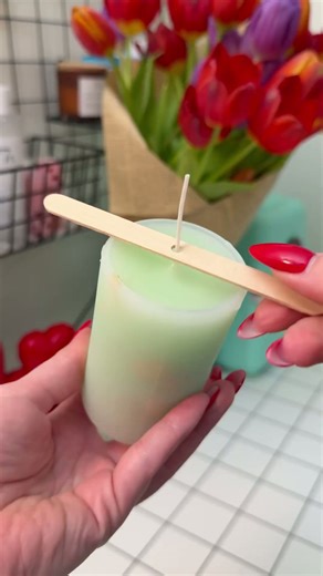 DIY gold leaf candle pair | ASMR craft💚✨