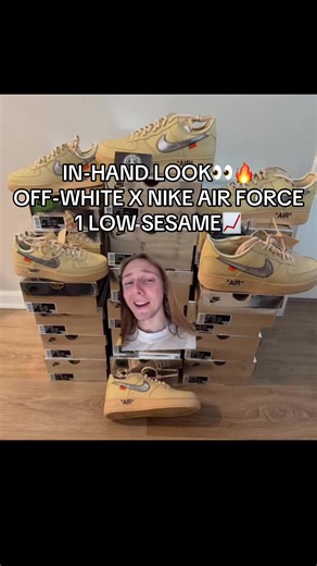 IN-HAND LOOK🔥👀OFF WHITE X NIKE AIR FORCE 1 “SESAME”✅ . Who’s COPPING SPRING 2026⬇️? . #sneakers #offwhite #sneakerheads #upcomingsneakers #foryou