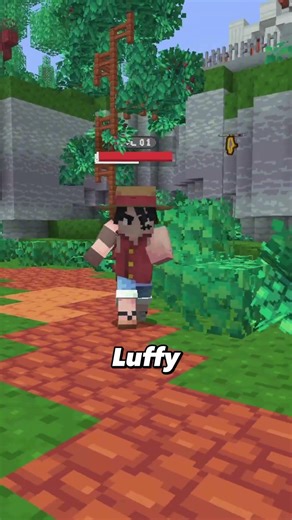 Luffy, Zoro, and more in Minecraft #minecraft