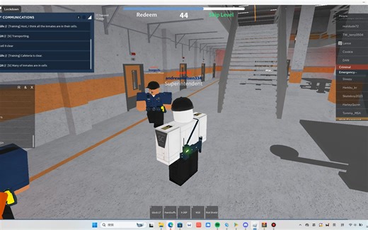 Roblox stateview prison(州景监狱)训练中当帮手的经验