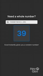 How to use a random number in excel
