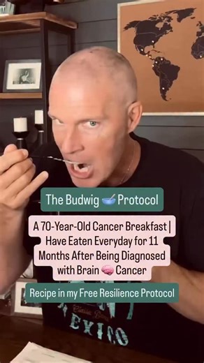 🥣The Budwig Protocol: A 70-Year-Old Cancer Protocol I Still Use Today You’ve probably never heard of it— But this simple 2-ingredient blend has been part of my recovery since day one. It’s called the Budwig Protocol, developed in 1952 by German biochemist Dr. Johanna Budwig—a 7-time Nobel Prize nominee who was decades ahead of her time. She believed that healing cancer starts by restoring your cells’ electrical charge. Here’s how it works It combines: ✅Flaxseed oil (rich in omega-3s) ✅Sulfur-ba