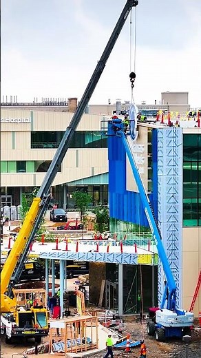 Big Moment for Arkansas Children's Hospital 🏗️ New Sign Goes Up #hospital #arkansas #drone