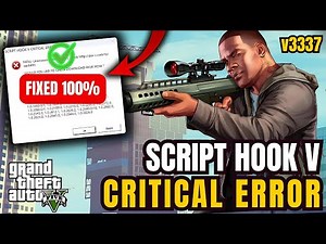 How to fix Script Hook V Critical Error in GTA 5 || Fix Script Hook V Critical Errors || Fatal Error