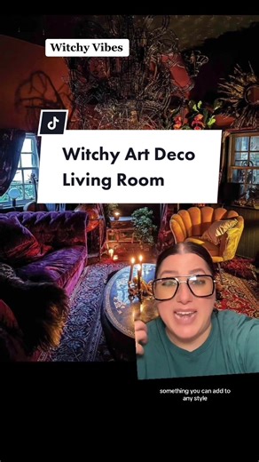 Witchy Art Deco Living Room Inspiration 🌿 - Glamour with a Twist