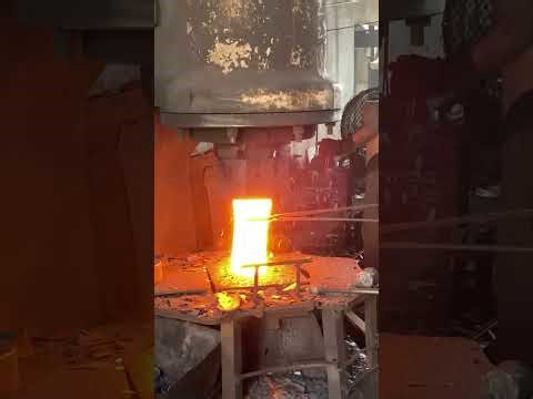 Forging Fire Scenes – Real Worker’s Struggle in the Factory #process #machine #forging #blacksmith