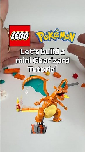 I built a mini LEGO Charizard - tutorial 🔥 🐦‍🔥 #legomoc #legopokemon #charizard #legotutorial