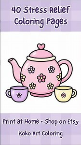 40 Stress Relief Coloring Pages to Print at Home #Shorts