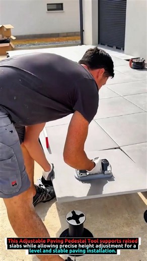 Adjustable Paving Pedestal Tool for Level Raised Paving Slab Installation