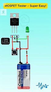 Test Any MOSFET with Just 2 Resistors! 🔥 #Shorts #mosfet #tester #electronicsprojects #diy #everyoneシ゚ #foryouシpage #fbreelsfypシ゚ #fbreelsvideo #followersreels #fb | Electronics Idea