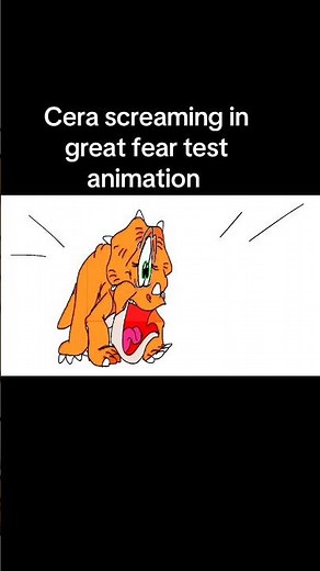 The Land before Time in the Space Time Continuum - Cera screaming in deep fear test animation
