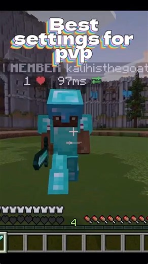 Best settings for pvp in minecraft#minecraft #pvp #subscribe