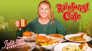 If you've never been to this rainforest-themed restaurant, buckle up! There's waterfalls, fish, elephants, gorillas—oh and some amazing food and cocktails. Watch Julia try the most popular items at Rainforest Cafe and let you know which are worth spending your money on. | Delish