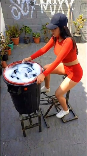 New secret non electric 💡 washing machine make by her #shorts