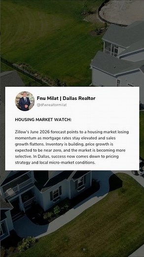 Zillow Forecast Shows Slower Sales, Flat Prices, Dallas Real Estate Update