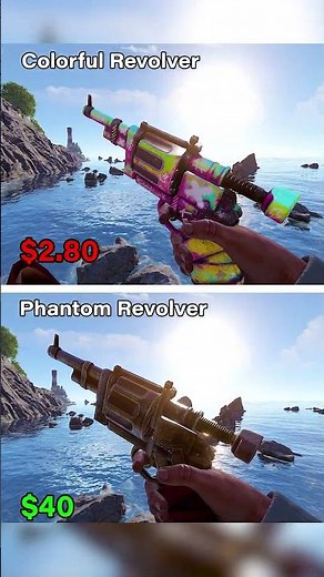 Cheapest VS Most EXPENSIVE Revolver Skin in Rust! (COMPARISON)