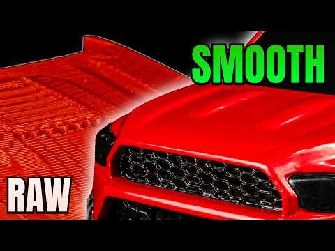 How to Remove Layer Lines from PLA 3D Prints - RC Body Sanding & Paint Guide