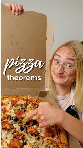 Olivia Phillips | Math Nerd on Instagram: "Don’t forget the major assumptions of the Pizza Theorem: 1. The number of slices is 8 or greater, and is a multiple of 4. 2. All the angles around the point P are congruent. 3. You actually want to share your pizza. #math #geometry #proof #pizzawars #stem (Proof source: Carter, L., & Wagon, S. (1994). Proof without Words: Fair Allocation of a Pizza. Mathematics Magazine, 67(4), 267.)"